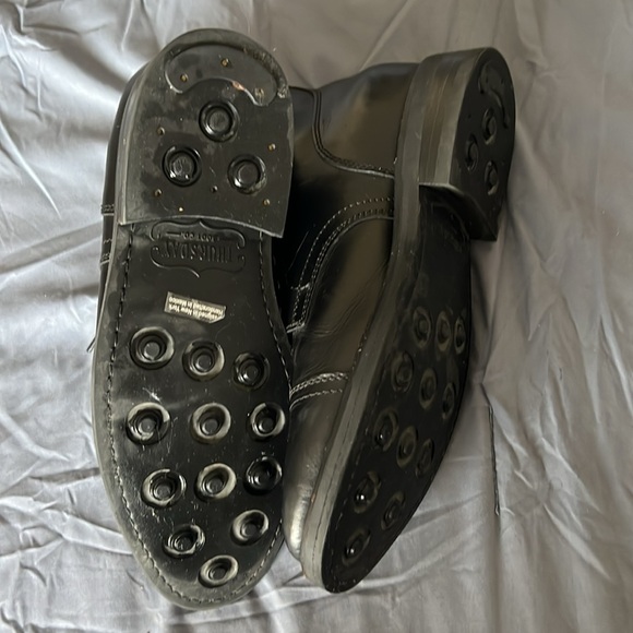 Men's Black Leather Boots - Picture 6 of 8